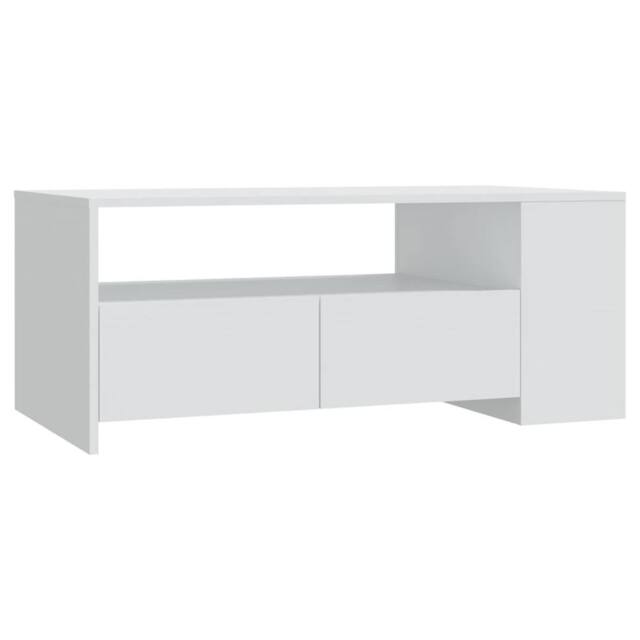 Berkfield Home Coffee Table White 102x55x42 cm Engineered Wood - Size: 102 x 55 x 42 cm - image 1