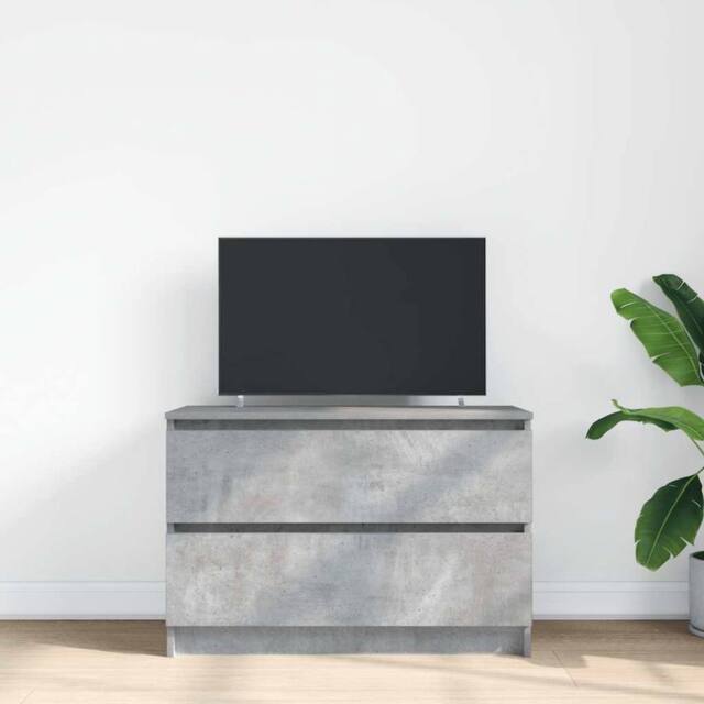 Berkfield Home TV Cabinet Concrete Grey 80x35x54 cm Engineered Wood - Size: 80 x 35 x 54 cm - image 1