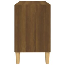 Berkfield Home TV Cabinet with Solid Wood Legs Brown Oak 69.5x30x50 cm - thumbnail 5