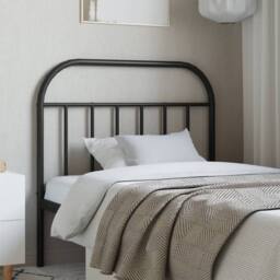 Berkfield Home Metal Headboard Black 107 cm - thumbnail 1