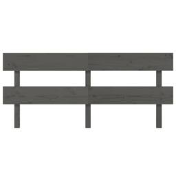 Berkfield Home Beautiful Bed Headboard Grey 204x3x81 cm Solid Wood Pine - Size: 204 x 3 x 81 cm - thumbnail 1
