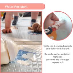 KandyToys Foldable Waterproof Baby Play Mat 120x90cm in White - Size: 120x90 cm - thumbnail 6