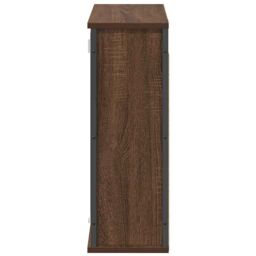 Berkfield Home Bathroom Wall Cabinet with Mirror Brown Oak 60x21x60 cm - Size: 60 x 21 x 60 cm - thumbnail 6