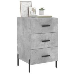 Berkfield Home Modern Bedside Cabinet Concrete Grey 40x40x66 cm Engineered Wood - Size: 40 x 40 x 66 cm - thumbnail 1