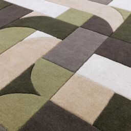 The Rug Shop UK Green Handmade Modern Geometric Abstract Easy To Clean Area Rug - Size: 200 cm x 300 cm - thumbnail 2