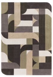 The Rug Shop UK Green Handmade Modern Geometric Abstract Easy To Clean Area Rug - Size: 200 cm x 300 cm