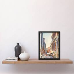 Artery8 John Singer Sargent Framed Wall Art Gondola Moorings on the Grand Canal - Size: A4 - thumbnail 2