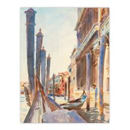 Artery8 John Singer Sargent Framed Wall Art Gondola Moorings on the Grand Canal - Size: A4 - thumbnail 3