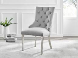FurnitureboxUK Skye Rectangle Marble Effect Dining Table & 6 Grey Belgravia Chairs - thumbnail 7