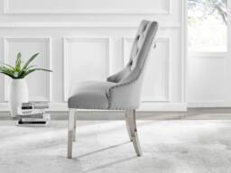 FurnitureboxUK Skye Rectangle Marble Effect Dining Table & 6 Grey Belgravia Chairs - thumbnail 9
