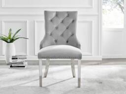 FurnitureboxUK Skye Rectangle Marble Effect Dining Table & 6 Grey Belgravia Chairs - thumbnail 8