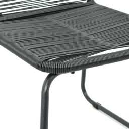 Berkfield Home 3 Piece Garden Dining Set PVC Rattan Black - thumbnail 6