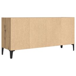 Berkfield Home TV Stand Artisan Oak Engineered wood, Metal Medium TV Stand in Brown - thumbnail 7