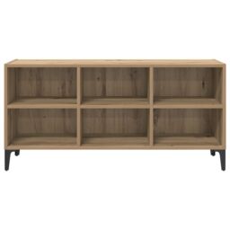 Berkfield Home TV Stand Artisan Oak Engineered wood, Metal Medium TV Stand in Brown - thumbnail 5