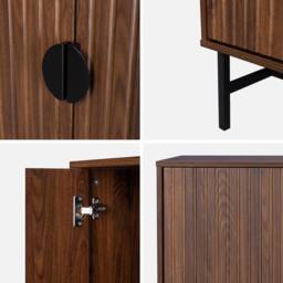 sweeek 157.5cm sideboard cabinet with two doors & one shelf in Dark Brown - thumbnail 4