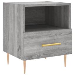Berkfield Home Modern Bedside Cabinet Grey Sonoma 40x35x47.5 cm Engineered Wood - thumbnail 3
