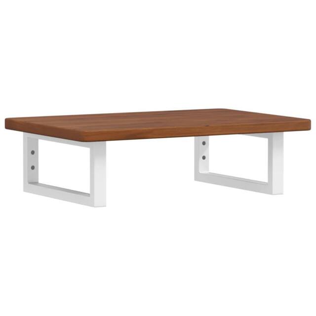Berkfield Home Basin Shelf Wall Mounted Steel & Solid Wood Oak in Brown - image 1