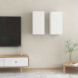Berkfield Home TV Cabinets 2 pcs White 30.5x30x60 cm Engineered Wood - thumbnail 2