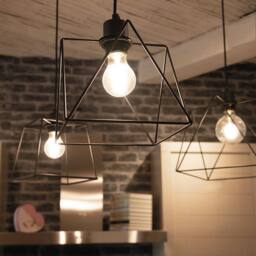 Netlighting BROOKLYN 4 Light Cluster Pendant Ceiling Light Black 250cm - thumbnail 2