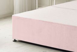Somnior Galaxy Divan Bed Base with Headboard Plush velvet in Pink - Size: Single - thumbnail 3