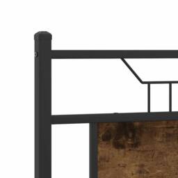 Berkfield Home Bed Frame without Mattress Smoked Oak 140x200 cm Engineered Wood in Brown - thumbnail 9