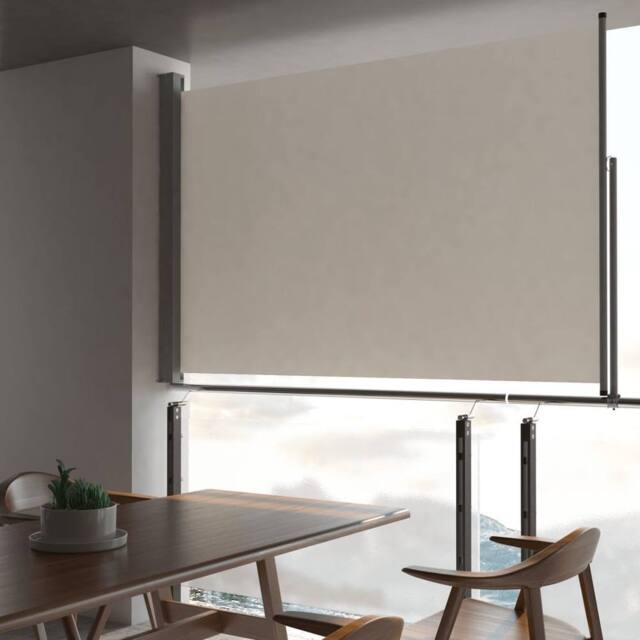 Berkfield Home Patio Retractable Side Awning 160 x 300 cm Cream in Beige - image 1