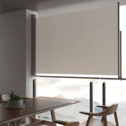 Berkfield Home Patio Retractable Side Awning 160 x 300 cm Cream in Beige - thumbnail 1