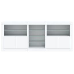 Berkfield Home Sideboard with LED Lights White 181.5x37x67 cm - thumbnail 7