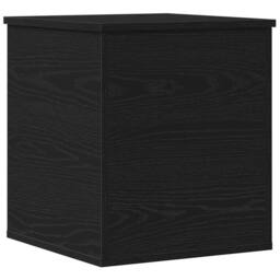Berkfield Home Storage Box in Black Oak - 40x42x46 cm - Made of Engineered Wood - Size: 40 x 42 x 46 cm - thumbnail 1