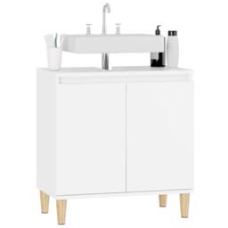 Berkfield Home Sink Cabinet White 58x33x60 cm Engineered Wood - Size: 58 x 33 x 60 cm - thumbnail 4
