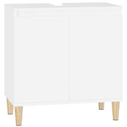 Berkfield Home Sink Cabinet White 58x33x60 cm Engineered Wood - Size: 58 x 33 x 60 cm - thumbnail 2