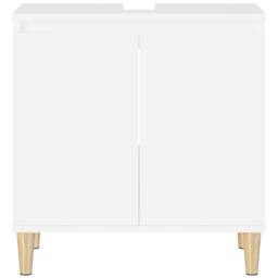 Berkfield Home Sink Cabinet White 58x33x60 cm Engineered Wood - Size: 58 x 33 x 60 cm - thumbnail 6