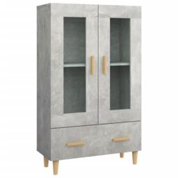 Berkfield Home Highboard Concrete Grey 70x31x115 cm Engineered Wood - Size: 70 x 31 x 115 cm - thumbnail 2