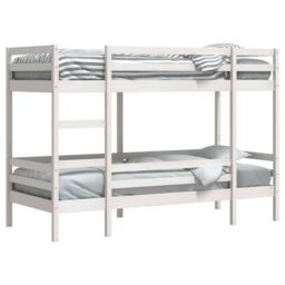 Berkfield Home Bunk Bed without Mattress White 90x190 cm Single Solid Wood Pine - thumbnail 4