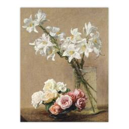 Artery8 Still Life Roses & Lilies Latour Framed Wall Art Print - Size: A3 - thumbnail 3