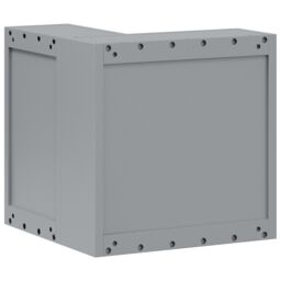 Berkfield Home Corner Tool Cabinet Wall-Mounted & Lockable Red Steel - thumbnail 5