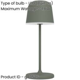 Loops Stylish Green LED Table Lamp for Home Décor - Perfect Indoor Lighting - thumbnail 2