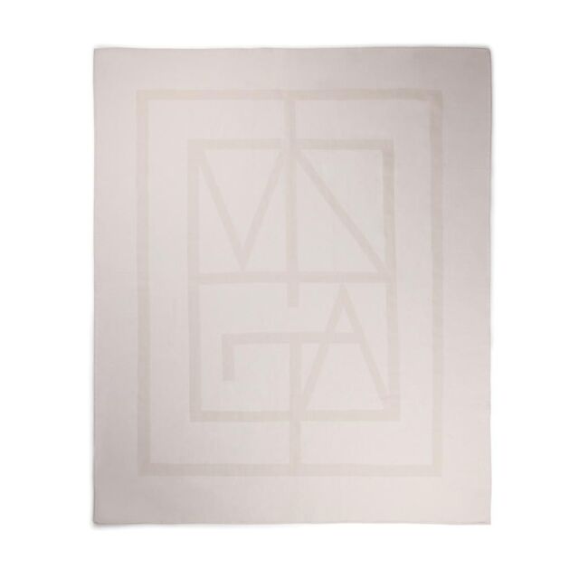 Vinga Monogram Blanket in Off-White - image 1
