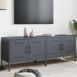 Berkfield Home TV Cabinets 2 pcs Anthracite 68x39x50.5 cm Steel - thumbnail 1