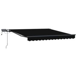 Berkfield Home Manual Retractable Awning with LED Black 350x250 cm - thumbnail 9