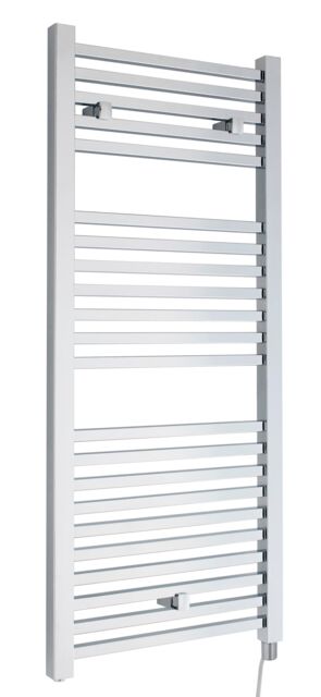 Balterley Electric Vertical Square Towel Rail 300 Watt Chrome 1110x 500mm in Silver - image 1