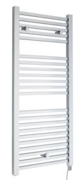 Balterley Electric Vertical Square Towel Rail 300 Watt Chrome 1110x 500mm in Silver - thumbnail 1