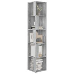 Berkfield Home Corner Cabinet Grey Sonoma 33x33x164.5 cm Engineered Wood - thumbnail 6