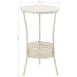 Berkfield Home Table Bistro Table Vintage Style Round Metal 40x70 cm White - thumbnail 6