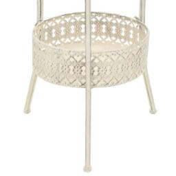 Berkfield Home Table Bistro Table Vintage Style Round Metal 40x70 cm White - thumbnail 5