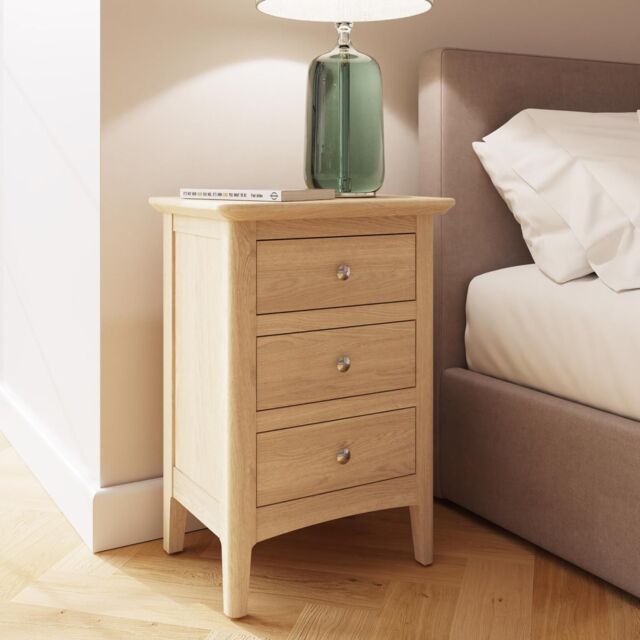FWStyle Ready Assembled 3 Drawer Chest Of Drawers Natural Ash in Brown - image 1