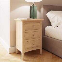 FWStyle Ready Assembled 3 Drawer Chest Of Drawers Natural Ash in Brown - thumbnail 1