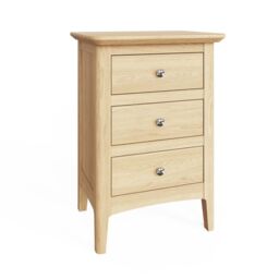 FWStyle Ready Assembled 3 Drawer Chest Of Drawers Natural Ash in Brown - thumbnail 2