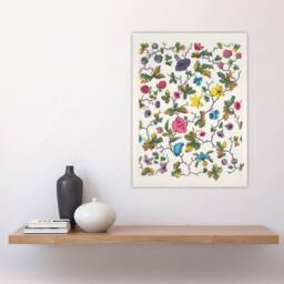 "Artery8 Louis Albert DuBois Floral Design For Textile Wall Art Print in White - Size: W12"" x H16""" - thumbnail 4