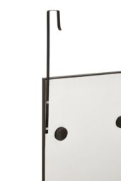 Orsina Versatile Over Door Plastic Frame Mirror, Sleek Mirror For Home, Durable Arched Mirror For Bedroom in Grey - thumbnail 3